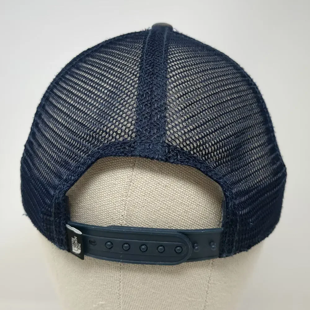 The North Face Trucker Hat Blue One Size Snapback Bear Mountain Mesh Embroidered
